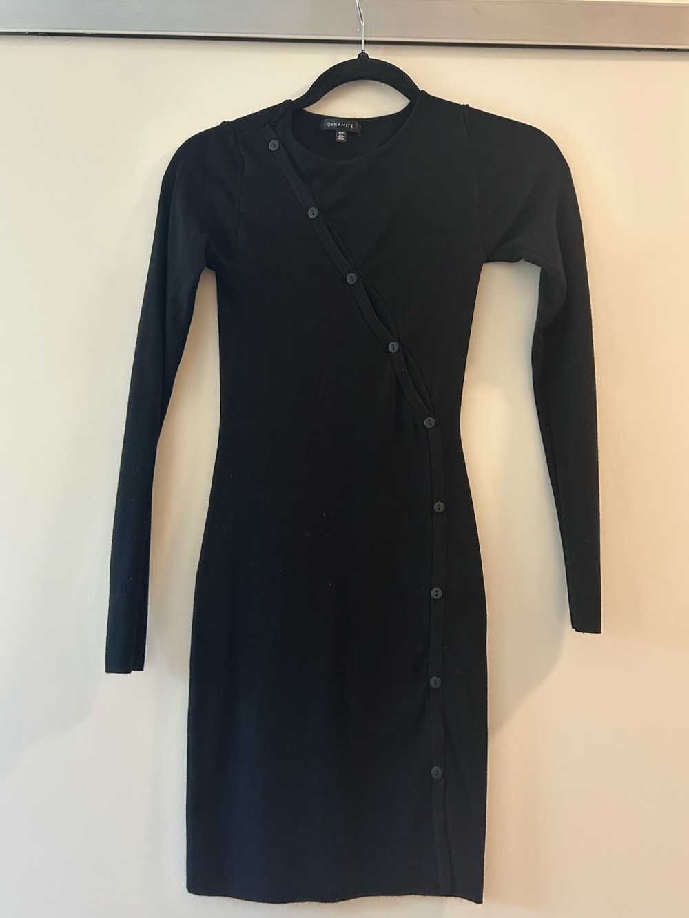 Dynamite black long sleeve knit dress